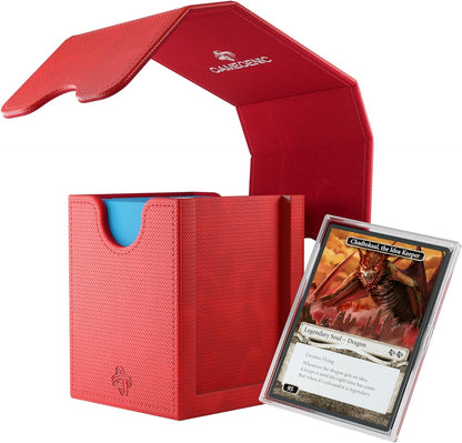 Gamegenic | Squire Plus 100+ XL Convertible Red Commander Deck Box | Card Holder