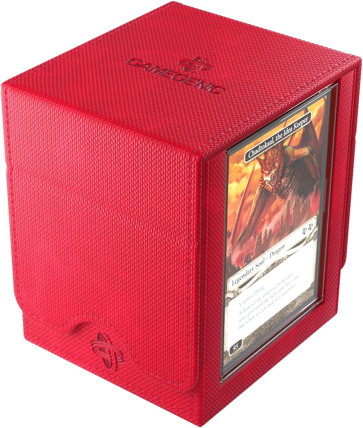 Gamegenic | Squire Plus 100+ XL Convertible Red Commander Deck Box | Card Holder