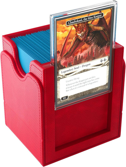 Gamegenic | Squire Plus 100+ XL Convertible Red Commander Deck Box | Card Holder