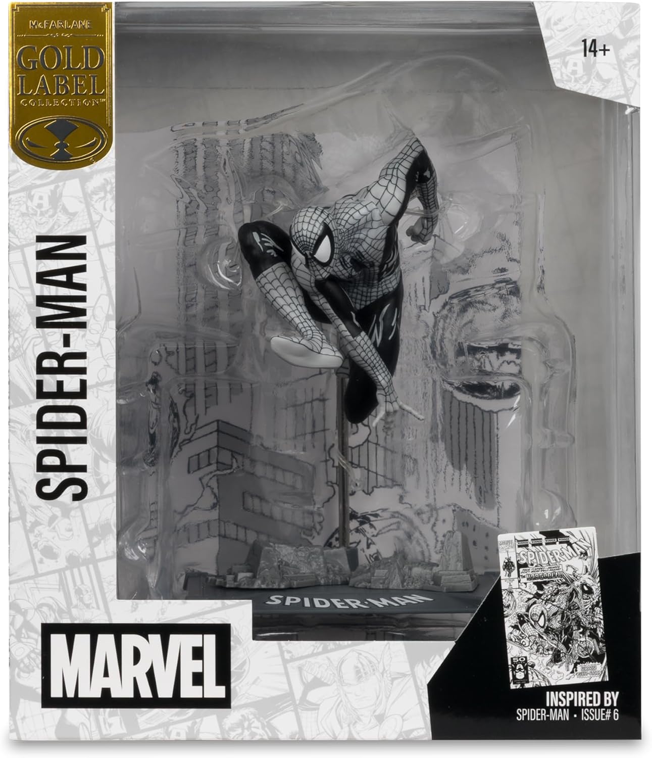 Marvel Collection PVC Statue 1/10 Spider-Man (Spider-Man #6) (Line Art) (Gold Label) 10 cm