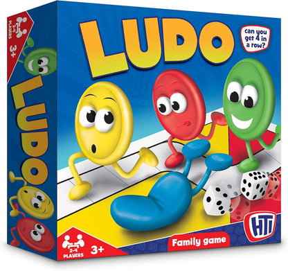 HTI 1372492 Toys Traditional Games Ludo Family Board Game Set, Multicolor, 35.5 x 35.5 x 5 cm