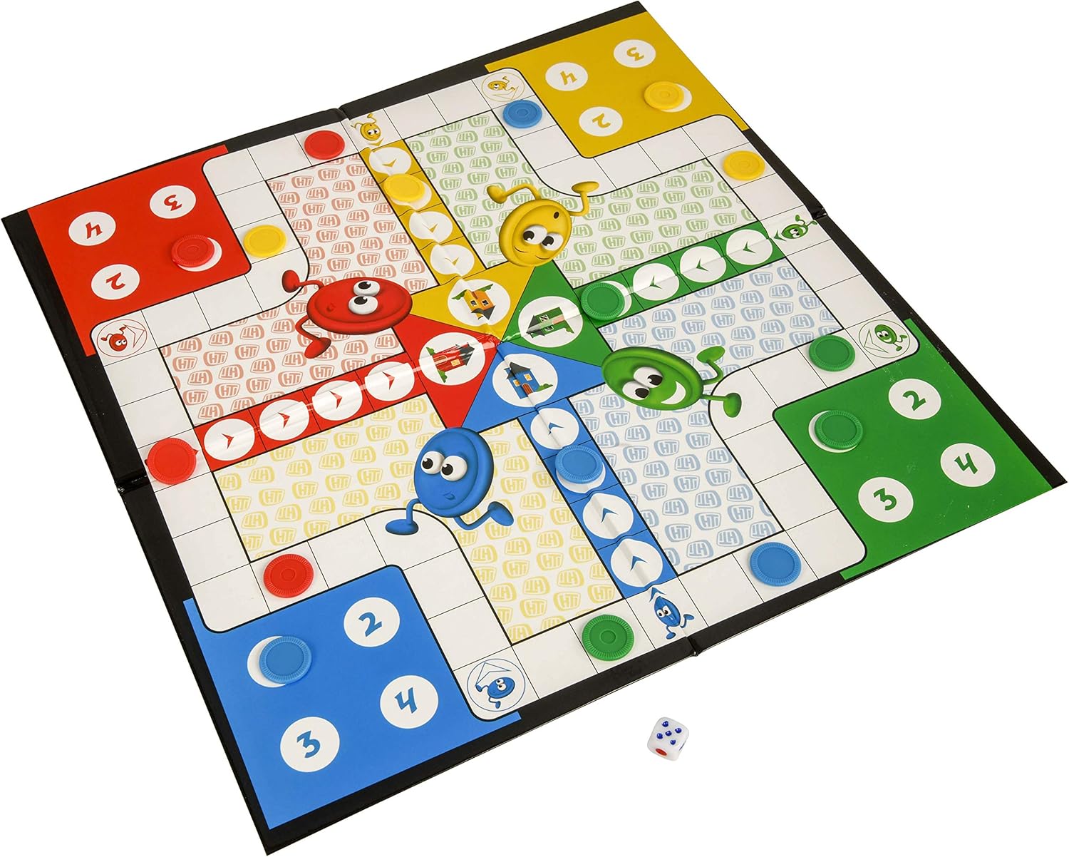 HTI 1372492 Toys Traditional Games Ludo Family Board Game Set, Multicolor, 35.5 x 35.5 x 5 cm