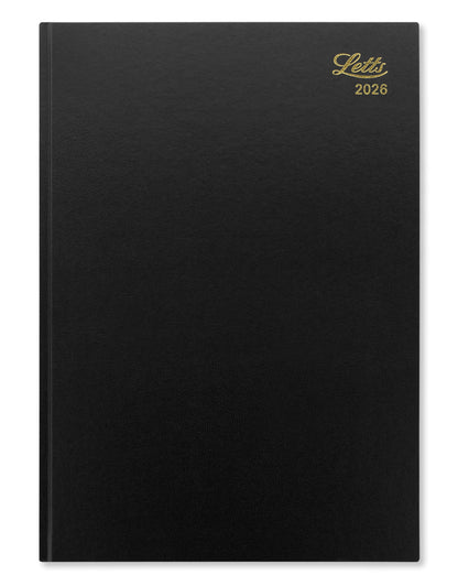 Letts of London Standard A4 week to view 2026 diary - Black 26-T31ZBK
