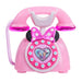 Just Play Disney Junior Minnie Mouse Ring Me Rotary Style Phone with Lights and Sounds, Pink, Kids Toys for Ages 3 Up