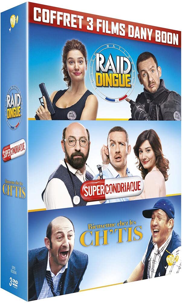 Coffret Danny Boon : Raid Dingue + Supercondriaque + Bienvenue Chez Les Ch Tis