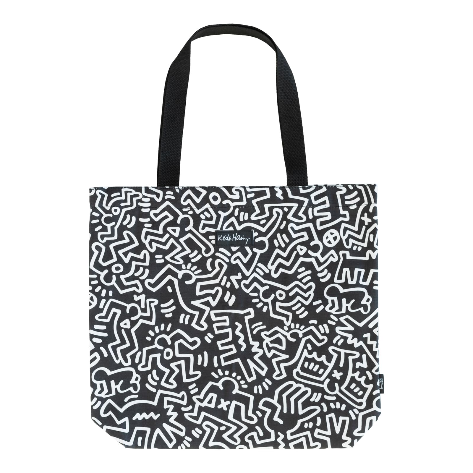 Grupo Erik: Tote Bag KEITH HARING | borsa shopper bag arte pop 37x42cm, Borsa Tote 100% cotone, 2 manici |Borsa tela, borsa donna, tote bag università