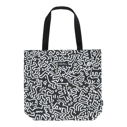 Grupo Erik: Tote Bag KEITH HARING | borsa shopper bag arte pop 37x42cm, Borsa Tote 100% cotone, 2 manici |Borsa tela, borsa donna, tote bag università