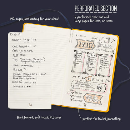 IF Bookaroo Notebook A5 Journal - Cream, 192 Pages, Faux leather