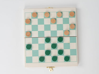 Recent Toys On-The-Go DraughtsTravel Board Set Game -Travel Draughts Set with Folding/Portable Storage Board-Traditional Strategy Game for Kids/Children/Adults
