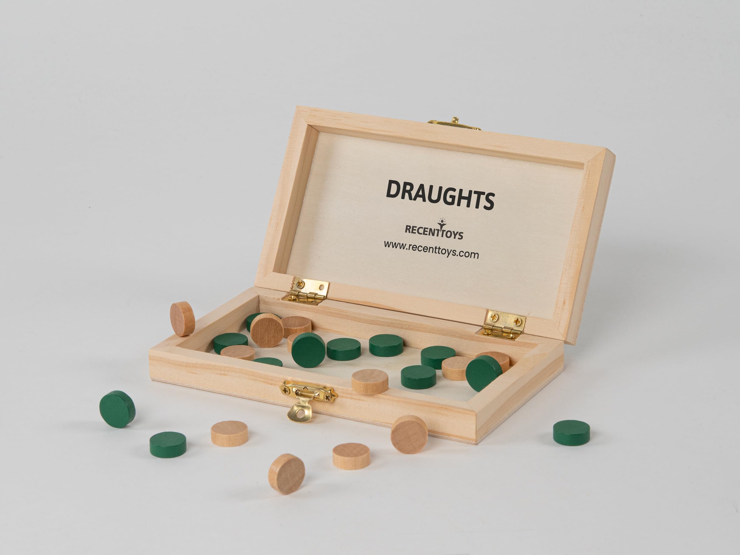 Recent Toys On-The-Go DraughtsTravel Board Set Game -Travel Draughts Set with Folding/Portable Storage Board-Traditional Strategy Game for Kids/Children/Adults
