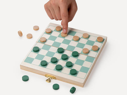 Recent Toys On-The-Go DraughtsTravel Board Set Game -Travel Draughts Set with Folding/Portable Storage Board-Traditional Strategy Game for Kids/Children/Adults