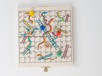 Recent Toys On-The-Go Snakes & LaddersTravel Board Set Game -Travel Snakes & Ladders Set with Folding/Portable Storage Board-Traditional Strategy Game for Kids/Children/Adults