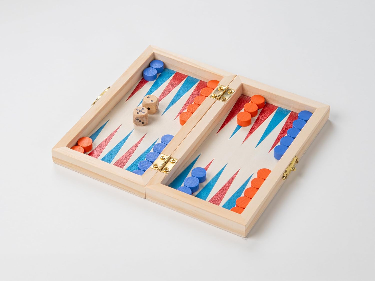 Recent Toys On-The-Go Backgammon Travel Board Set Game -Travel Backgammon Set with Folding/Portable Storage Board-Traditional Strategy Game for Kids/Children/Adults