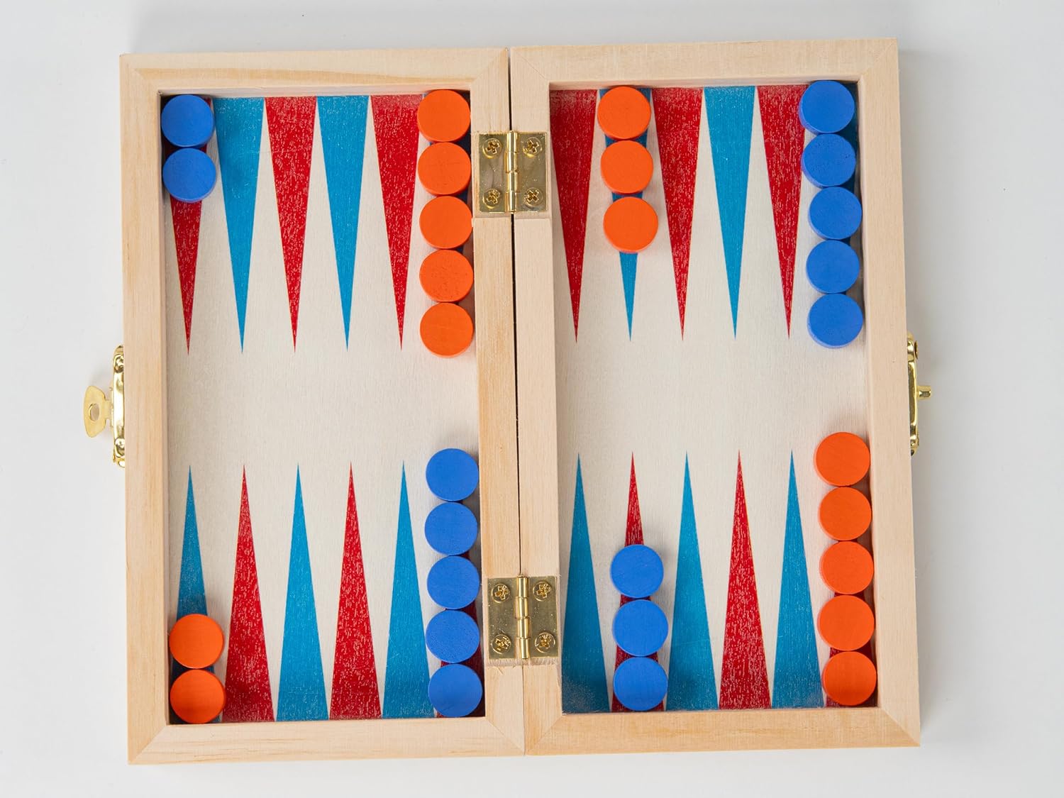Recent Toys On-The-Go Backgammon Travel Board Set Game -Travel Backgammon Set with Folding/Portable Storage Board-Traditional Strategy Game for Kids/Children/Adults