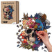 Recent Toys Wooden Jigsaw Puzzle Fantasy Skull for Adults and Kids.232 Piece puzzle, large size 29 x 34 cm with Unique Shaped pieces. Includes wooden storage gift box and stand.
