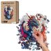Recent Toys Wooden Jigsaw Puzzle Fantasy Dragon for Adults and Kids.287 Piece puzzle, large size 29 x 39 cm with Unique Shaped pieces. Includes wooden storage gift box and stand.