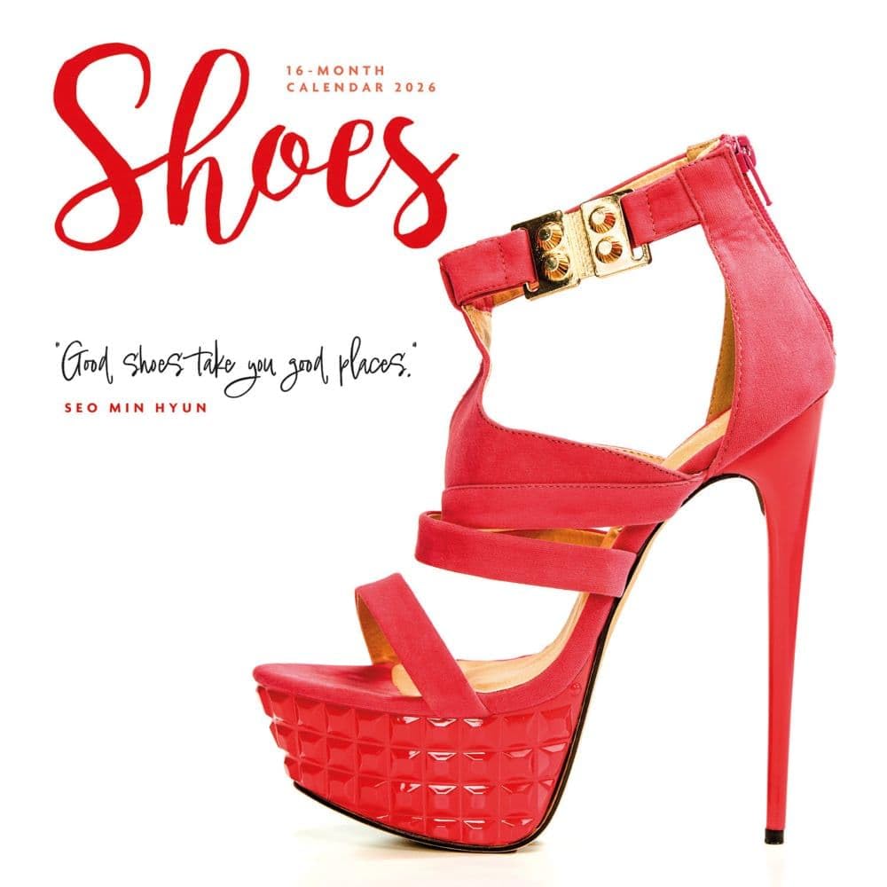 Carousel Calendars, Shoes 2026 Mini Wall Calendar, 12'' X 12'', 16-Month Calendar with Stapled Binding