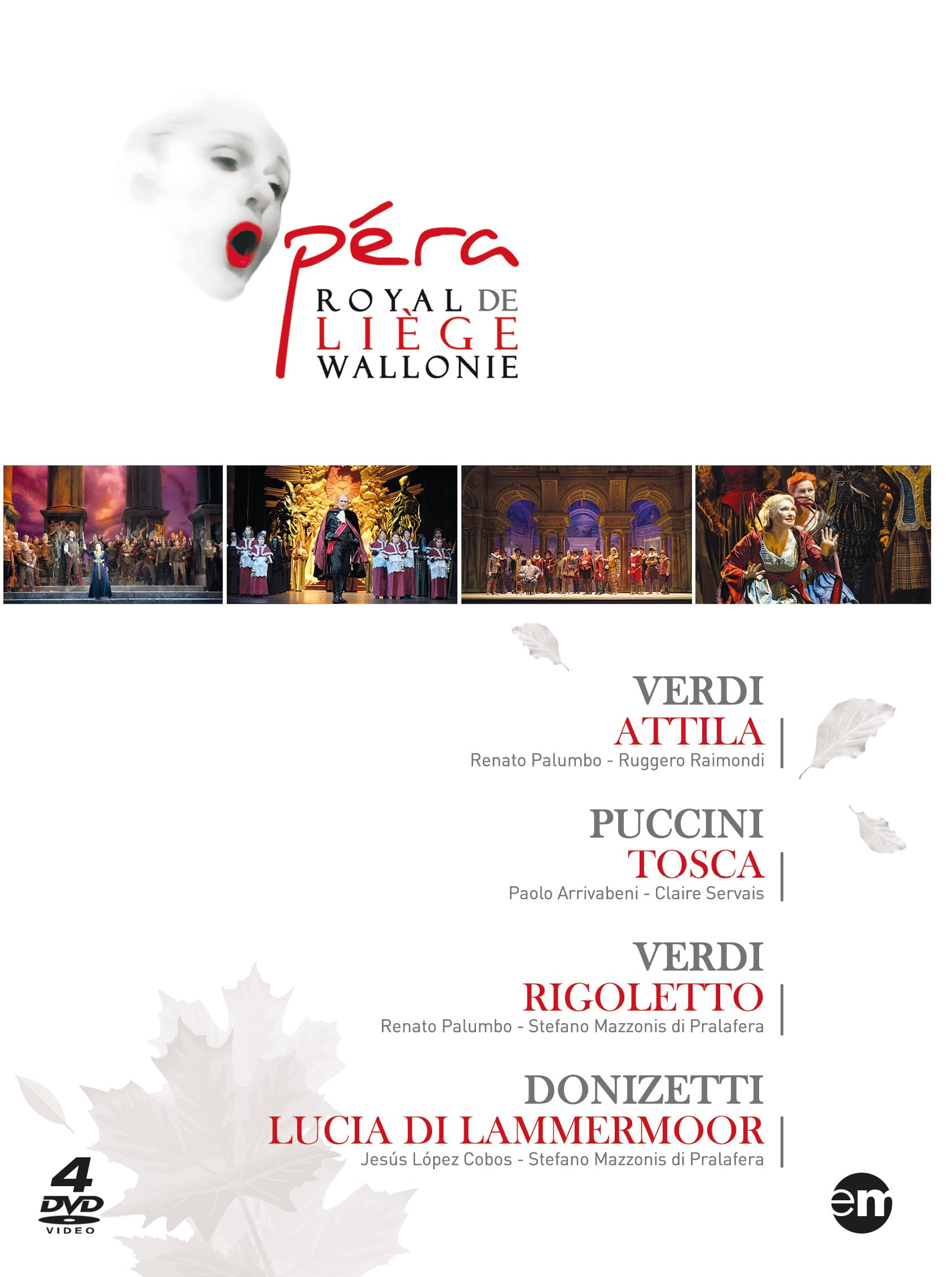 Coffret opéra royal de liège wallonie 4 opéras