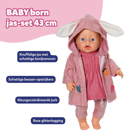 Baby Born - Coat Set With Dress 43Cm (839416)
