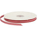 Geruit lint, B: 6 mm, rood/wit, 50 m