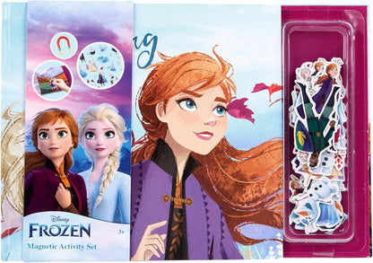 Disney Frozen FR24358 Magneetboek, magnetische activiteitenset, 40 magneten, interactief spel, creatief speelplezier, ideaal voor onderweg