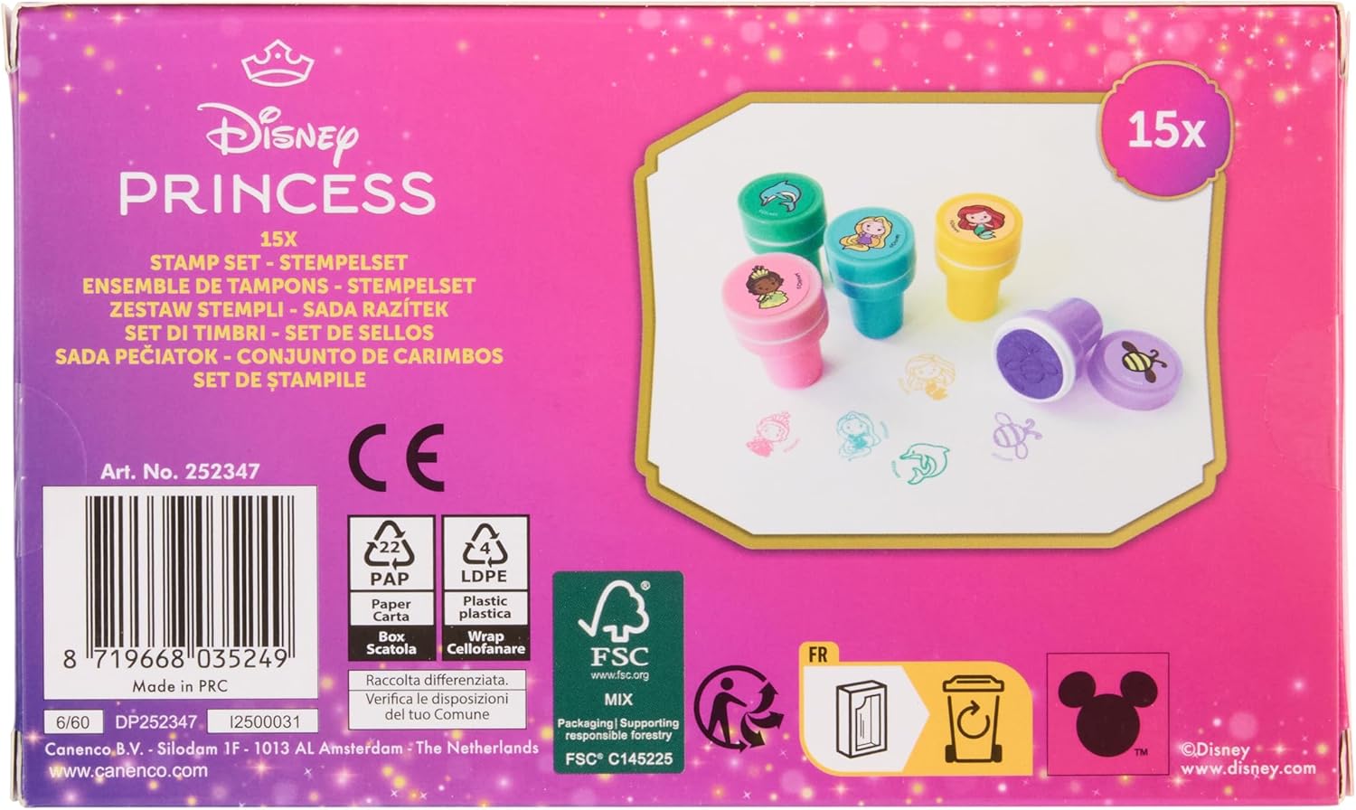 Canenco - Disney Princess Stempelset 15st.