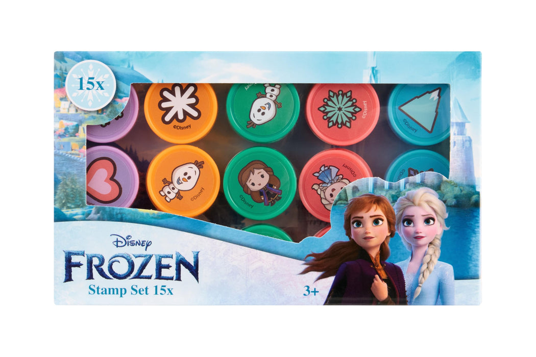 Disney Frozen stempelset, 15X, Elsa en Anna-speelgoed voor kinderen vanaf 3 jaar, ijskoningin-stempelset, knutselset voor meisjes, creatieve set voor kinderverjaardag en school