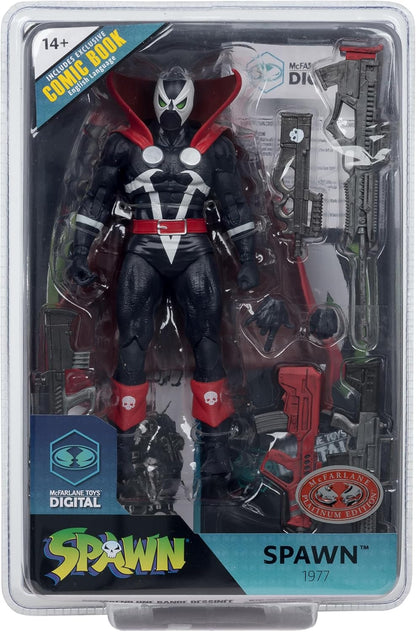 McFarlane Spawn 77 (Black and Red) 7in Action Figure with Comic Toys Digital Collectible