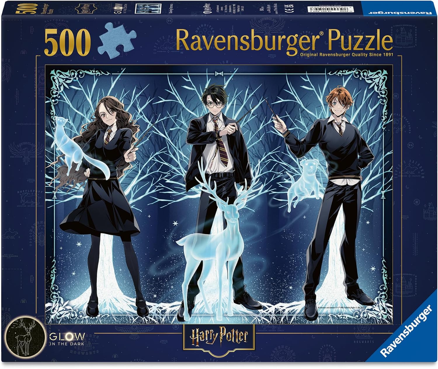 Harry Potter Glow-In-The-Dark Jigsaw Puzzle Glowing Patronus (500 Pieces)