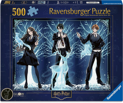 Harry Potter Glow-In-The-Dark Jigsaw Puzzle Glowing Patronus (500 Pieces)