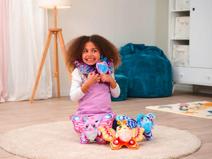Simba - FluffyFly 4 assortimenti, morbido peluche da 12 cm, misura ali 30 cm, soffia nella confezione e prende vita, per bambini dai 3 anni, 105951575