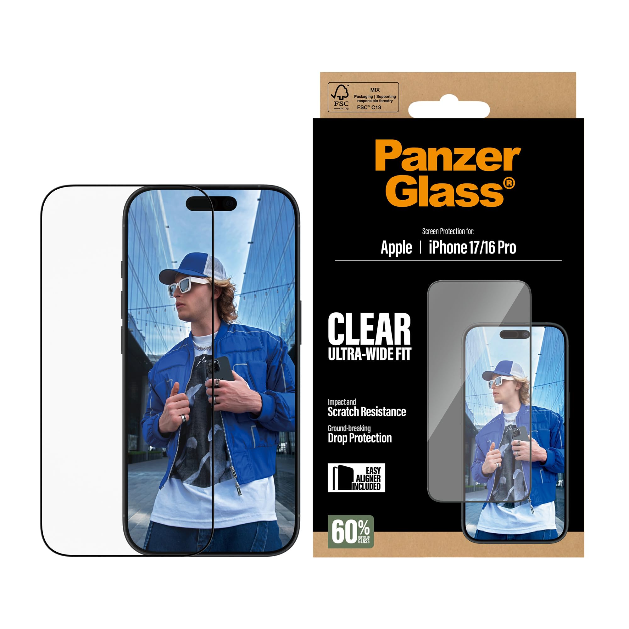 PanzerGlass Screen Protector iPhone 16Pro-17