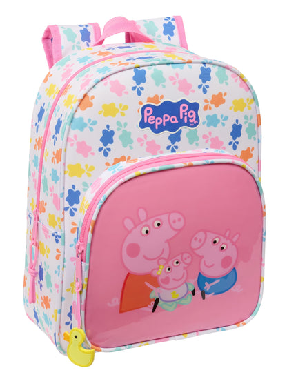 PEPPA PIG BABY PIG – Animated Children's School Backpack, Children's Backpack, Adaptable to Trolley, Ideal for School Children, Comfortable and Versatile, Quality and Resistance, 26 x 11 x 34 cm