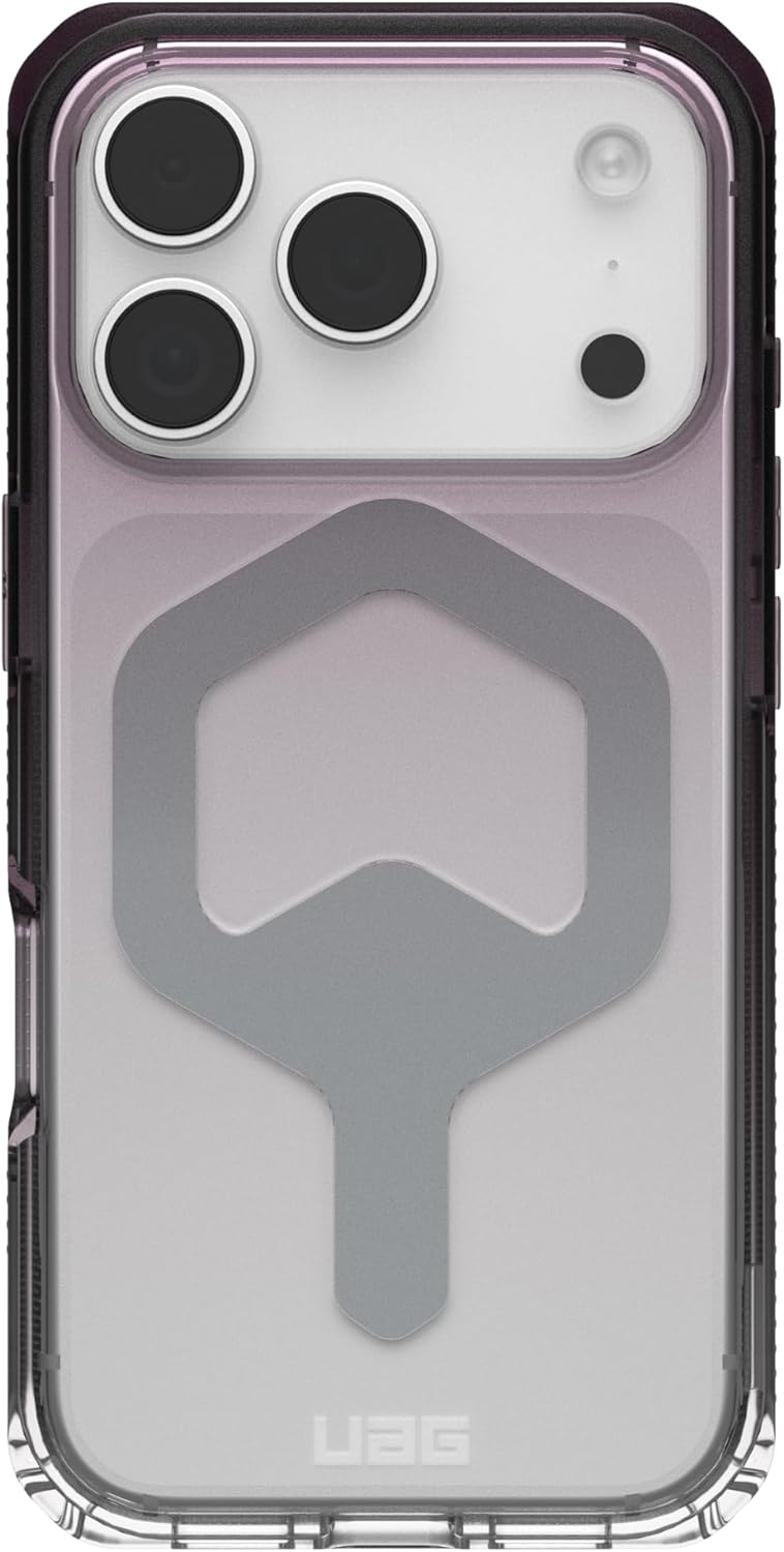 URBAN ARMOR GEAR UAG Designed for iPhone 17 Pro Case Plyo - Compatible with MagSafe Translucent Military Grade Protective Cover, Black/Clear Ombre