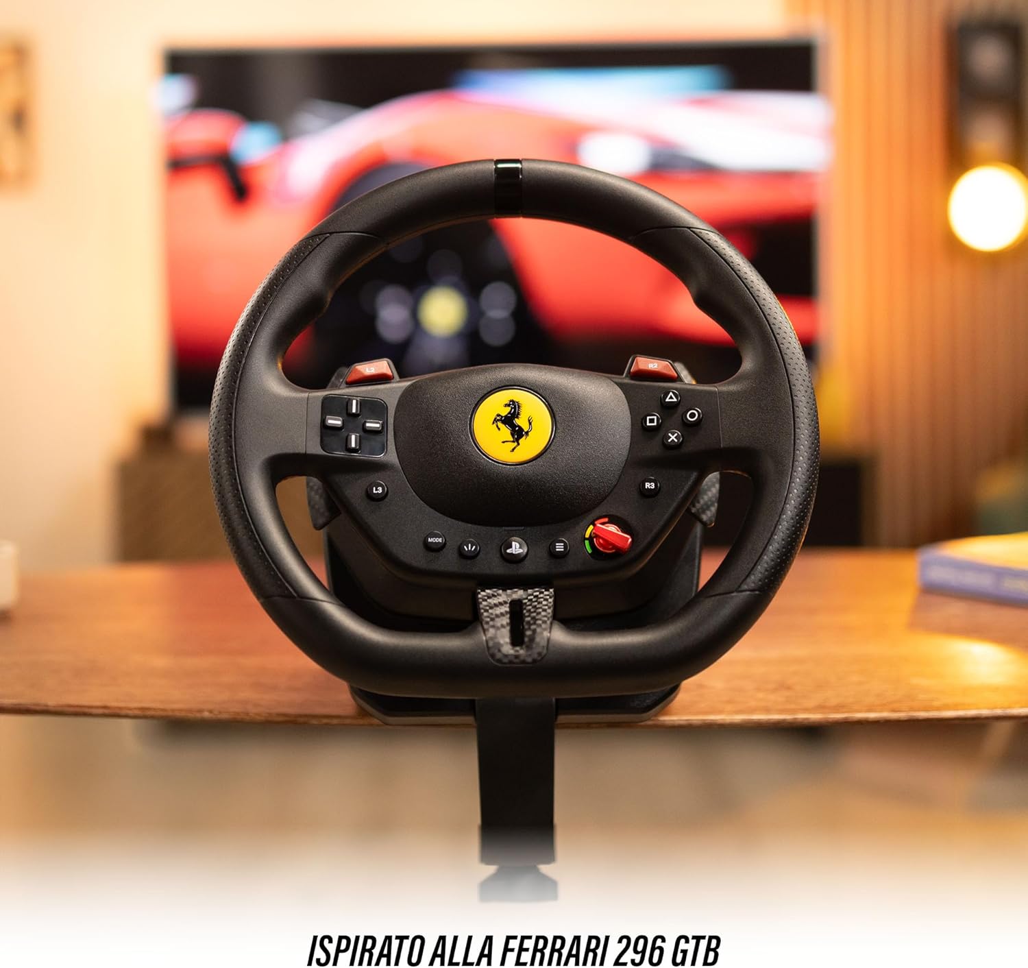 Thrustmaster T98 Ferrari 296 GTB, Racing Wheel for PS5, PS4, PC