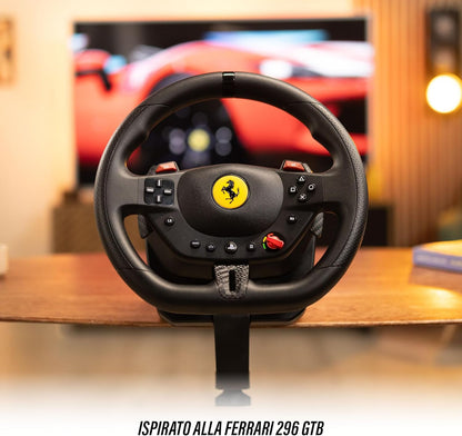 Thrustmaster T98 Ferrari 296 GTB, Racing Wheel for PS5, PS4, PC