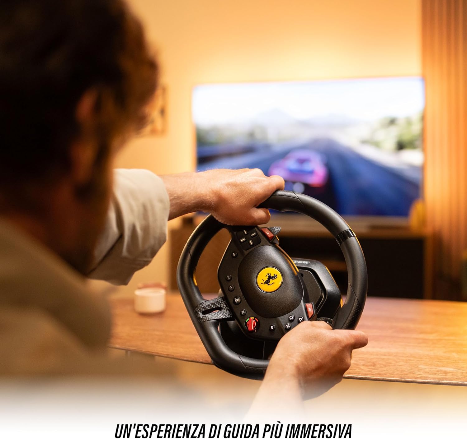 Thrustmaster T98 Ferrari 296 GTB, Racing Wheel for PS5, PS4, PC