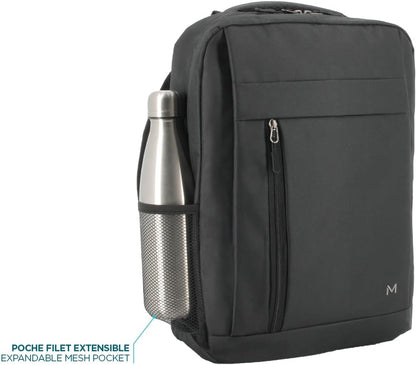 MOBILIS Laptop Backpack 16 Inches (18L) Compact Design Business Bag Black