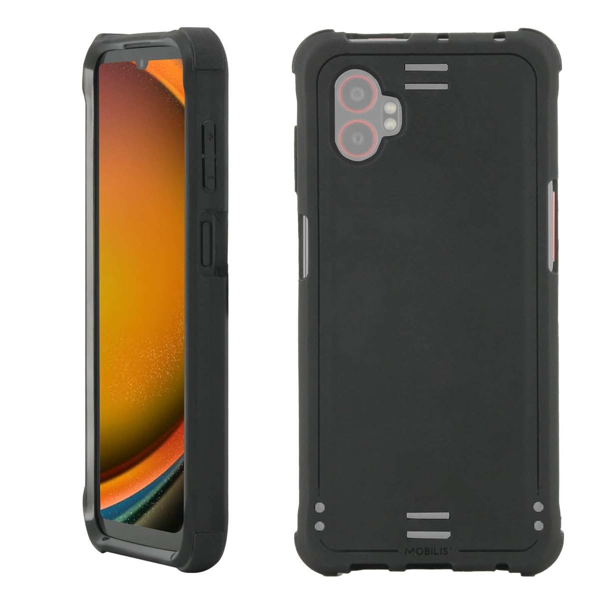 MOBILIS Case Compatible with Samsung Galaxy XCover 7 Pro, Shock-Resistant Protective Bumper Case, 40x Higher Than Military Standard, Recycled, Antimicrobial, Black