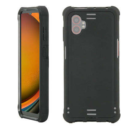 MOBILIS Case Compatible with Samsung Galaxy XCover 7 Pro, Shock-Resistant Protective Bumper Case, 40x Higher Than Military Standard, Recycled, Antimicrobial, Black