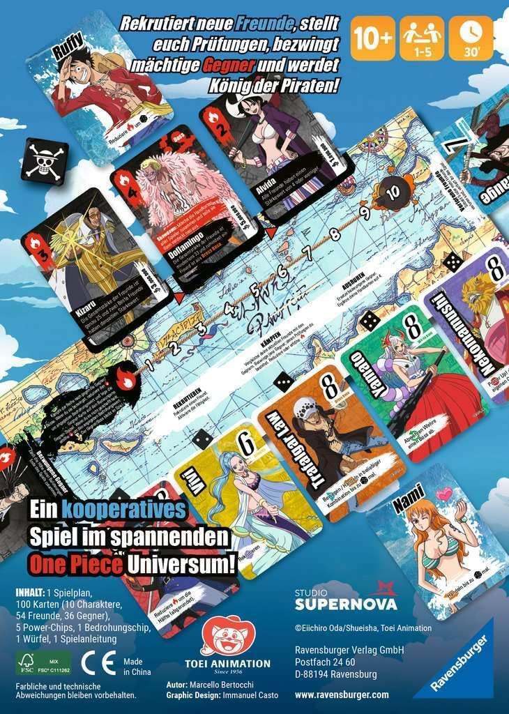 One Piece Nakama - Gesellschaftsspiel & Brettspiel ab 10 Jahre: Freunde & Gegner