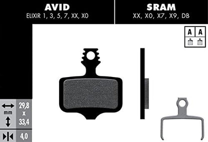 AVID Standard Elixir/SRAM X0 X7 X9 XX Brake Pads –