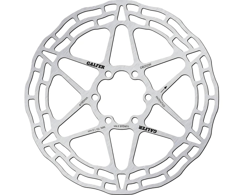 GALFER Drive Wave Trial Brake Disc for Bicycle, Silver, 160 mm