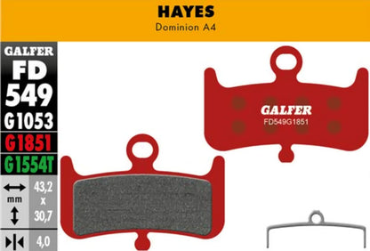 GALFER MTB Disc Brake Pad Advanced Red