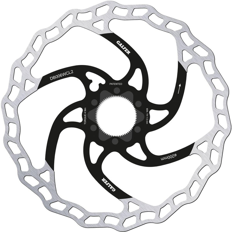 Galfer MTB-Bremsscheibe Wave Fixed Center Lock 200 x 2.0 mm, E-Bike-Ready