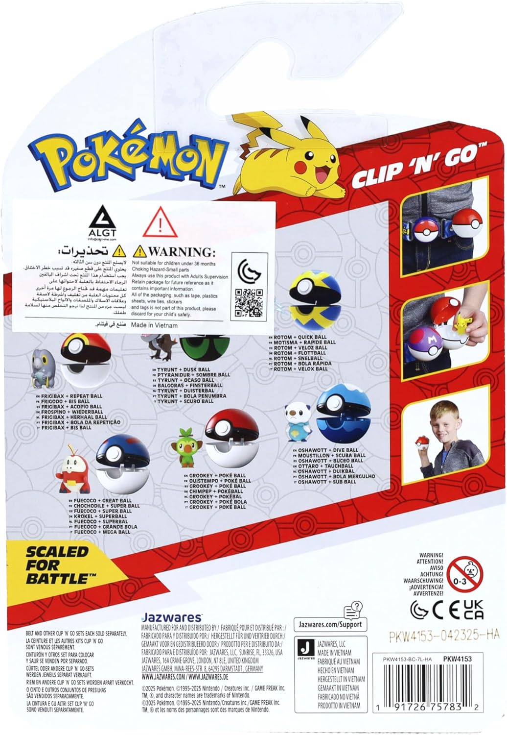 Pokemon - Clip 'n' Go - Frigibax + Repeat Ball/Speelgoed