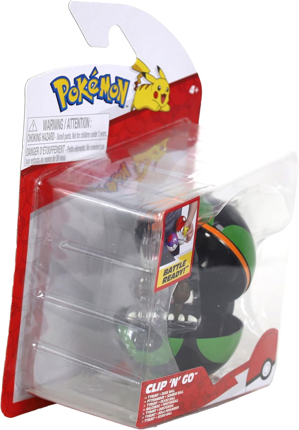 Pokémon Clip ‘N’ Go Tyrunt and Dusk Ball - Includes 2-Inch Battle Figure and Dusk Ball Accessory