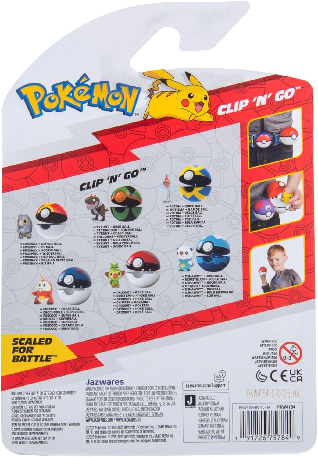 Pokémon Clip ‘N’ Go Tyrunt and Dusk Ball - Includes 2-Inch Battle Figure and Dusk Ball Accessory
