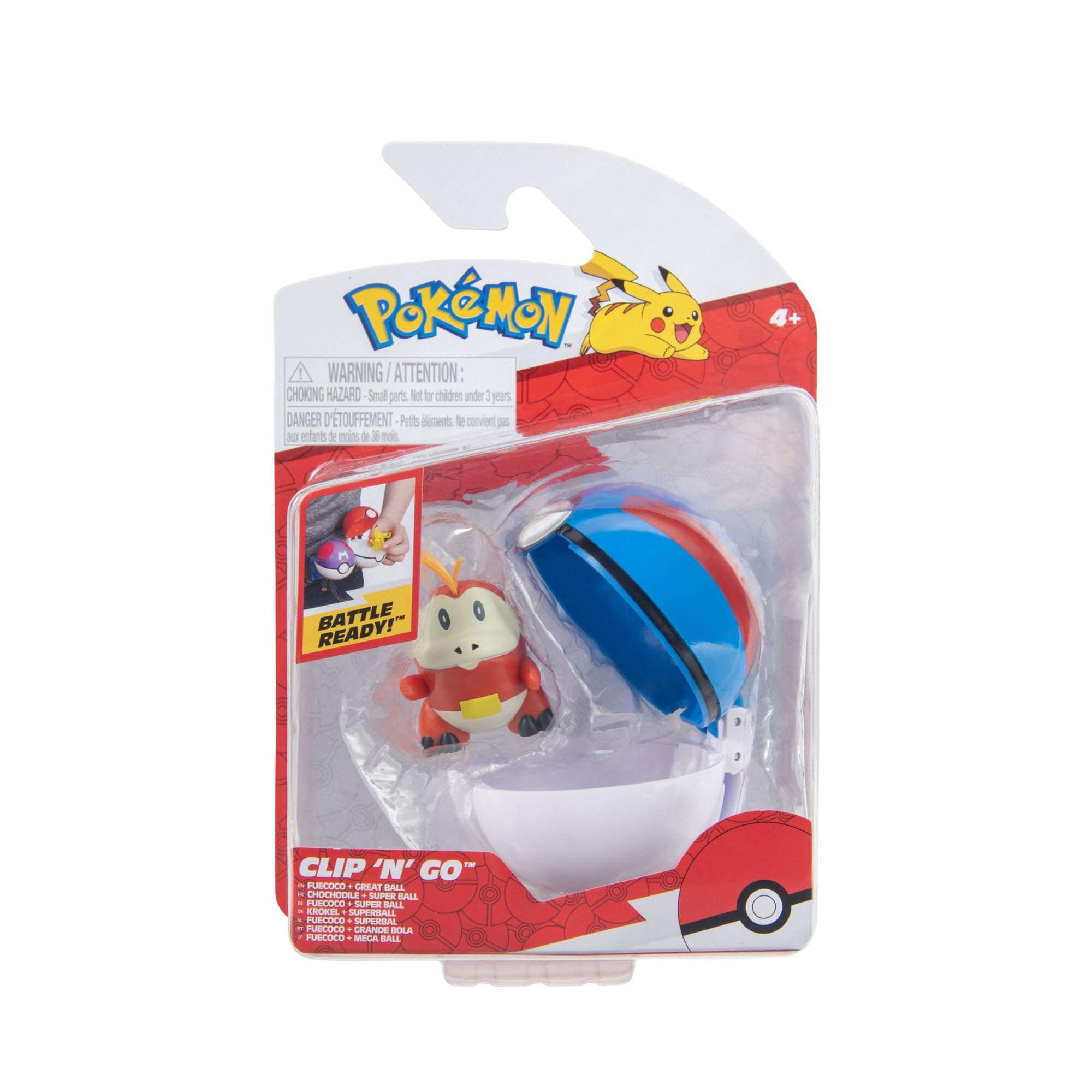 Pokemon - Clip 'n' Go - Fuecoco + Great Ball/Toys