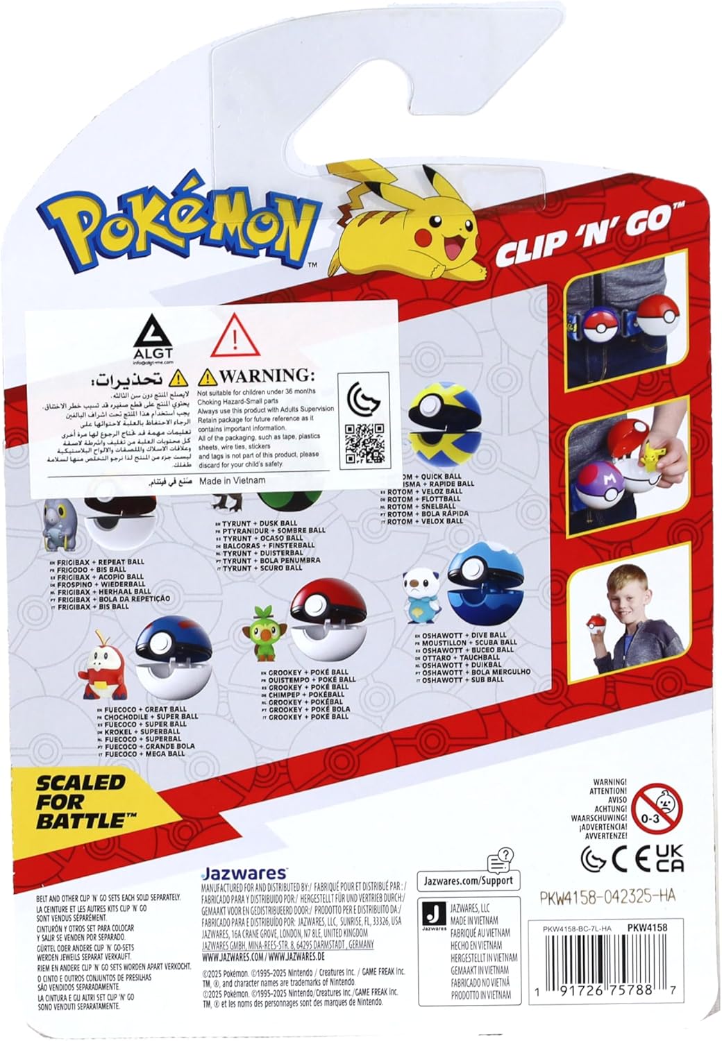 Pokémon Clip ‘N’ Go Oshawott and Dive Ball - Includes 2-Inch Battle Figure and Poké Ball Accessory